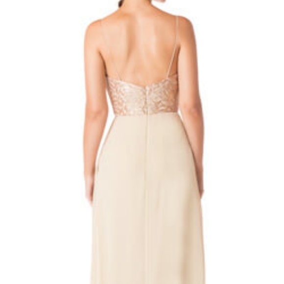 Bari Jay 1705 Champagne Bridesmaid Dress Sequin - Picture 3 of 7